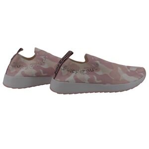 Juicy Couture Avarie Pink Camo Rhinestone Slip On Sneakers Womens Size 8 Y2K